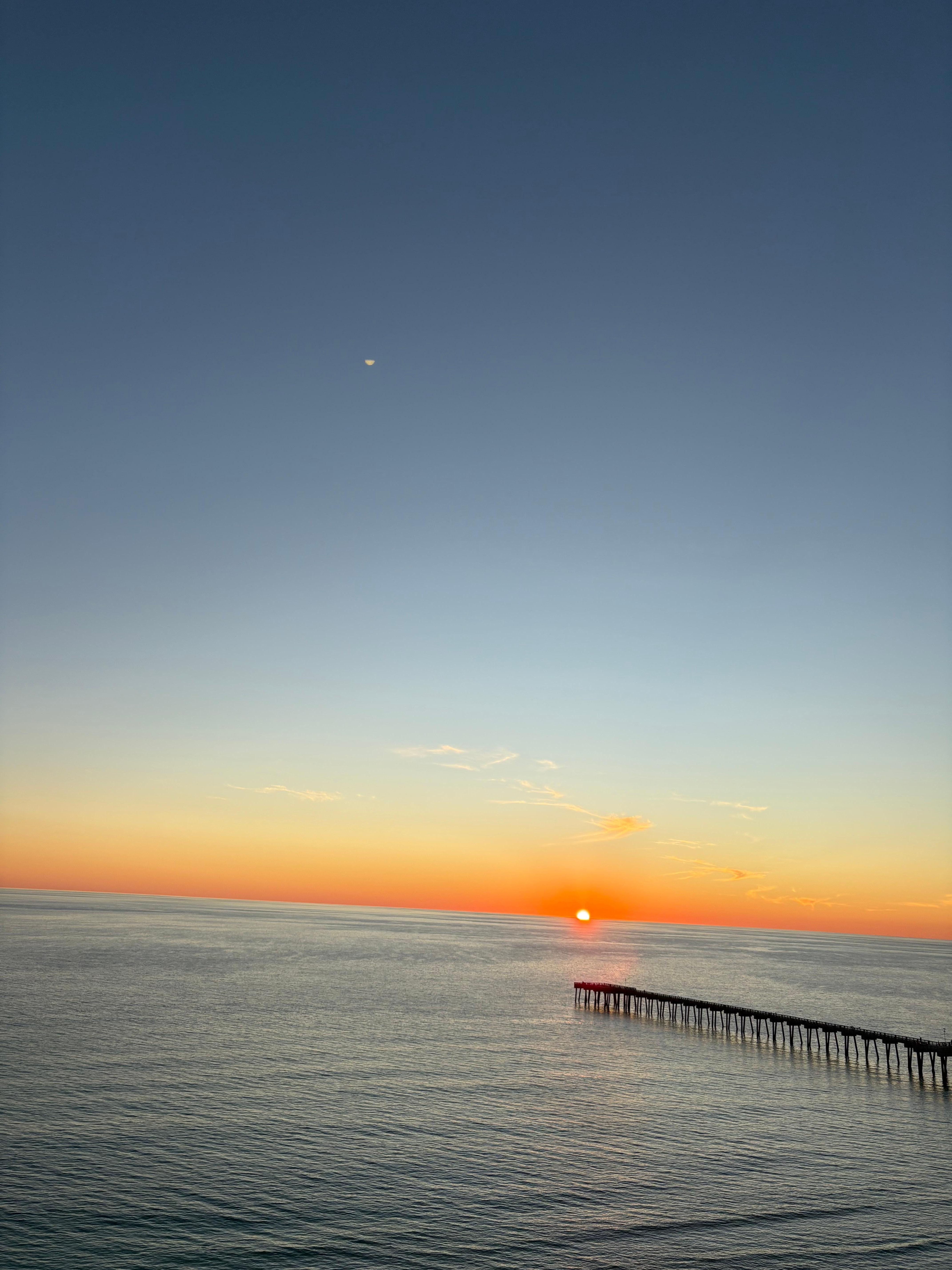 Beautiful sunset from balcony 