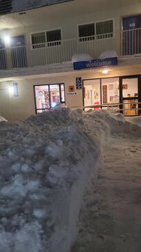 ADA parking my partner and I spent 2 hours to clear so we could park. They don't have plough trucks that clears parking for guests.