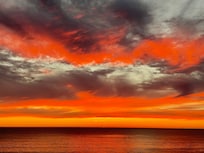 Sunset from the rooftop deck.