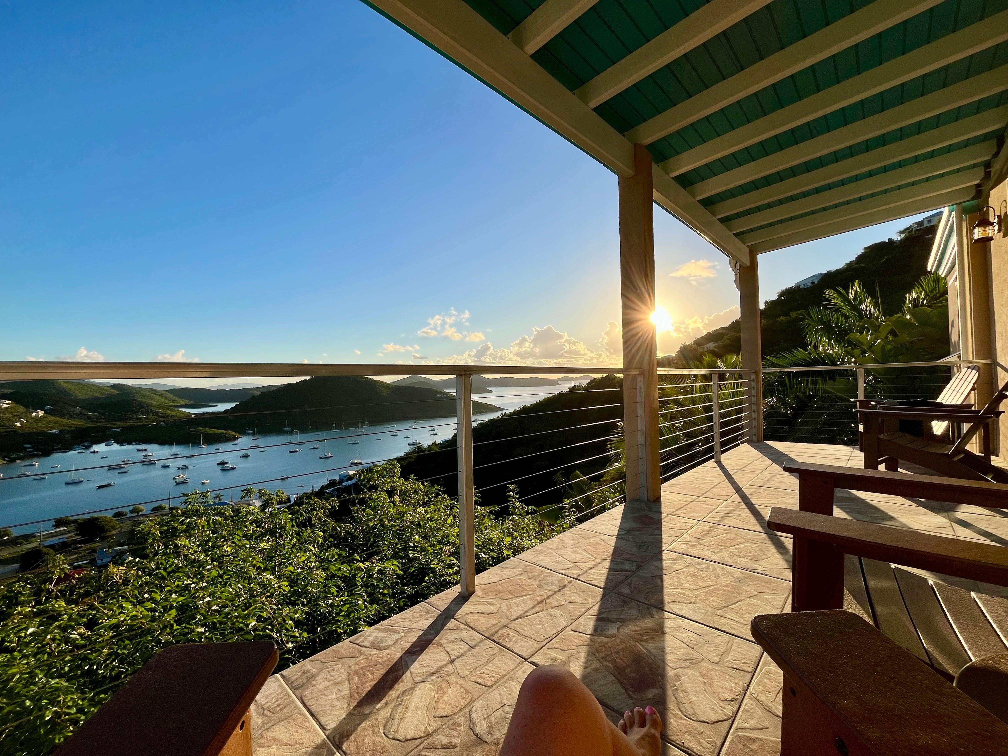 This view from the (shaded) deck never got old! We started every day out here!