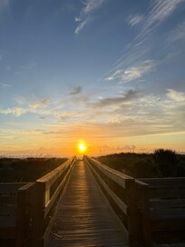 Morning walk to the beach.