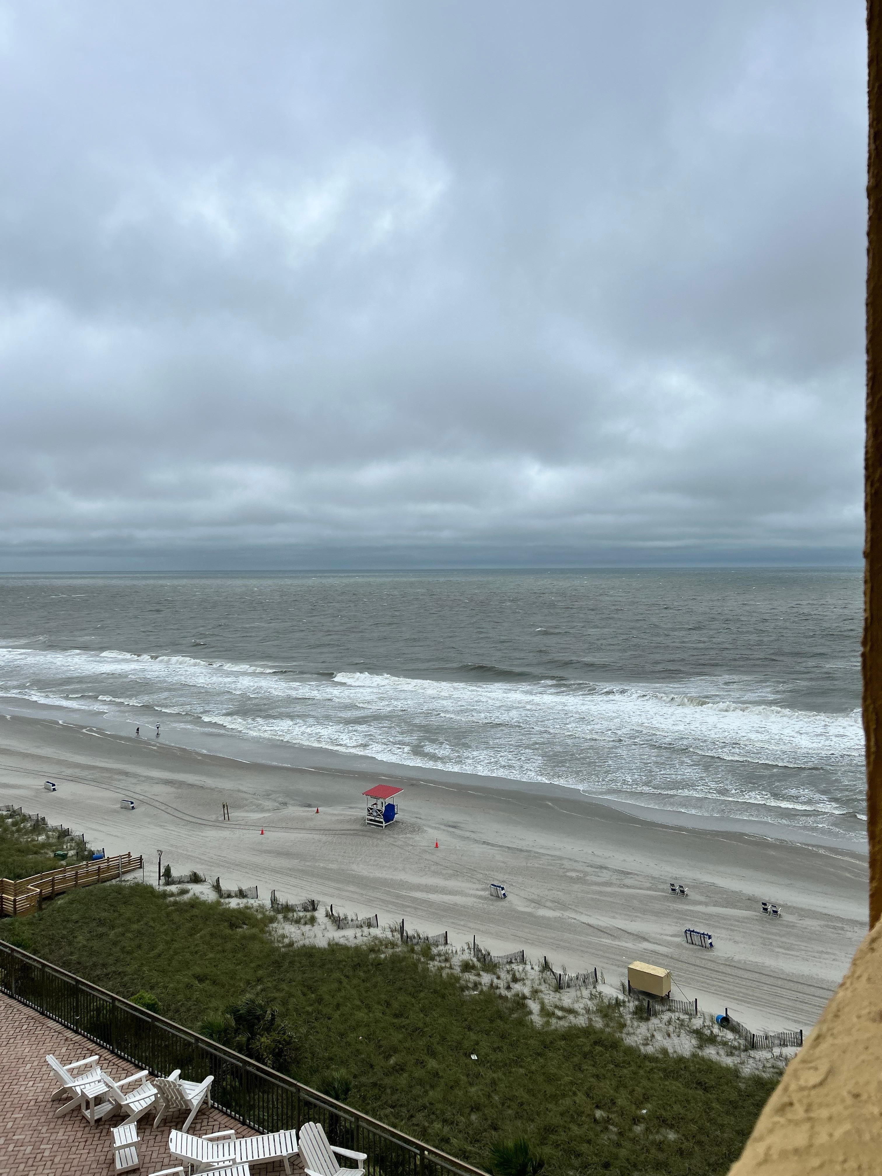 View from the balcony as the Tropical storm was rolling in
