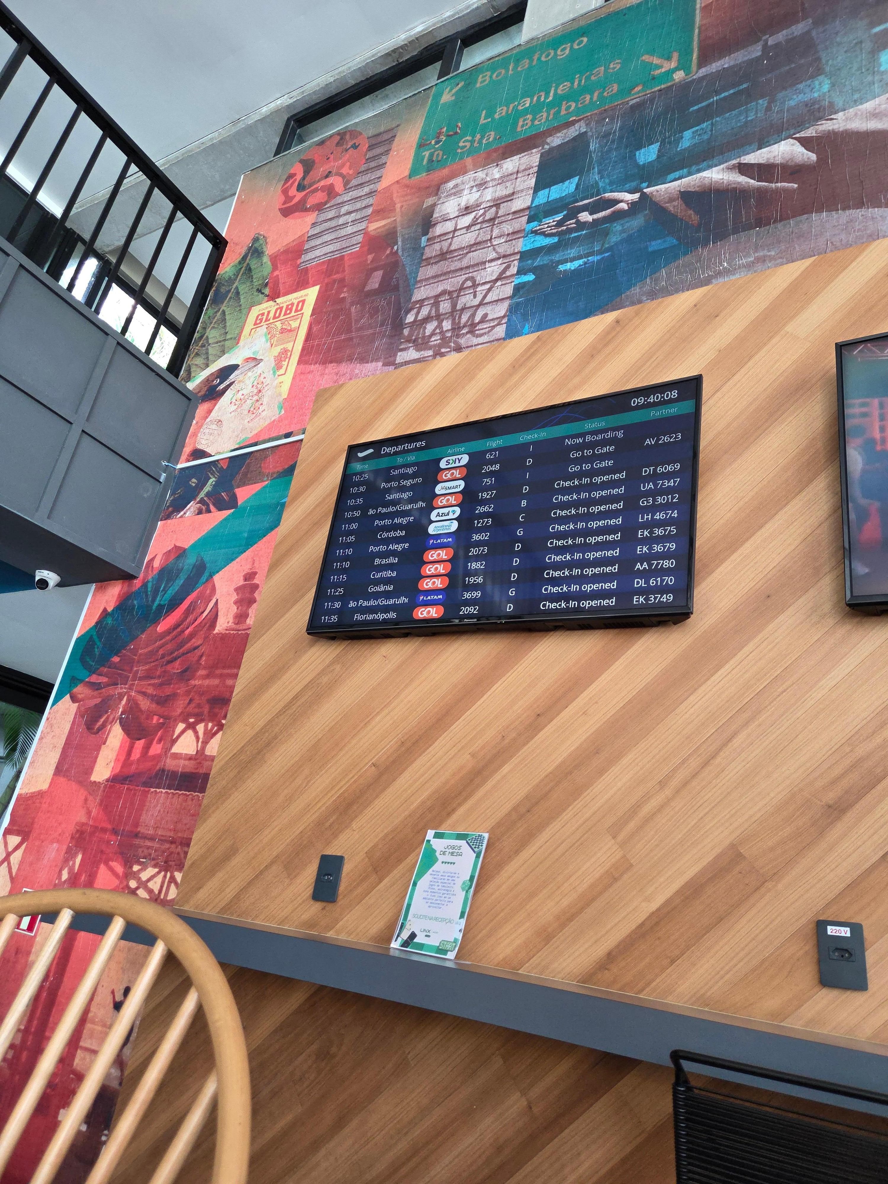 Tourist can keep track of their flight and get ready for the shuttle service.