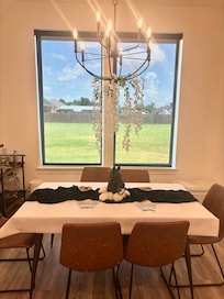 Their kitchen table was so cute and great for dinning.