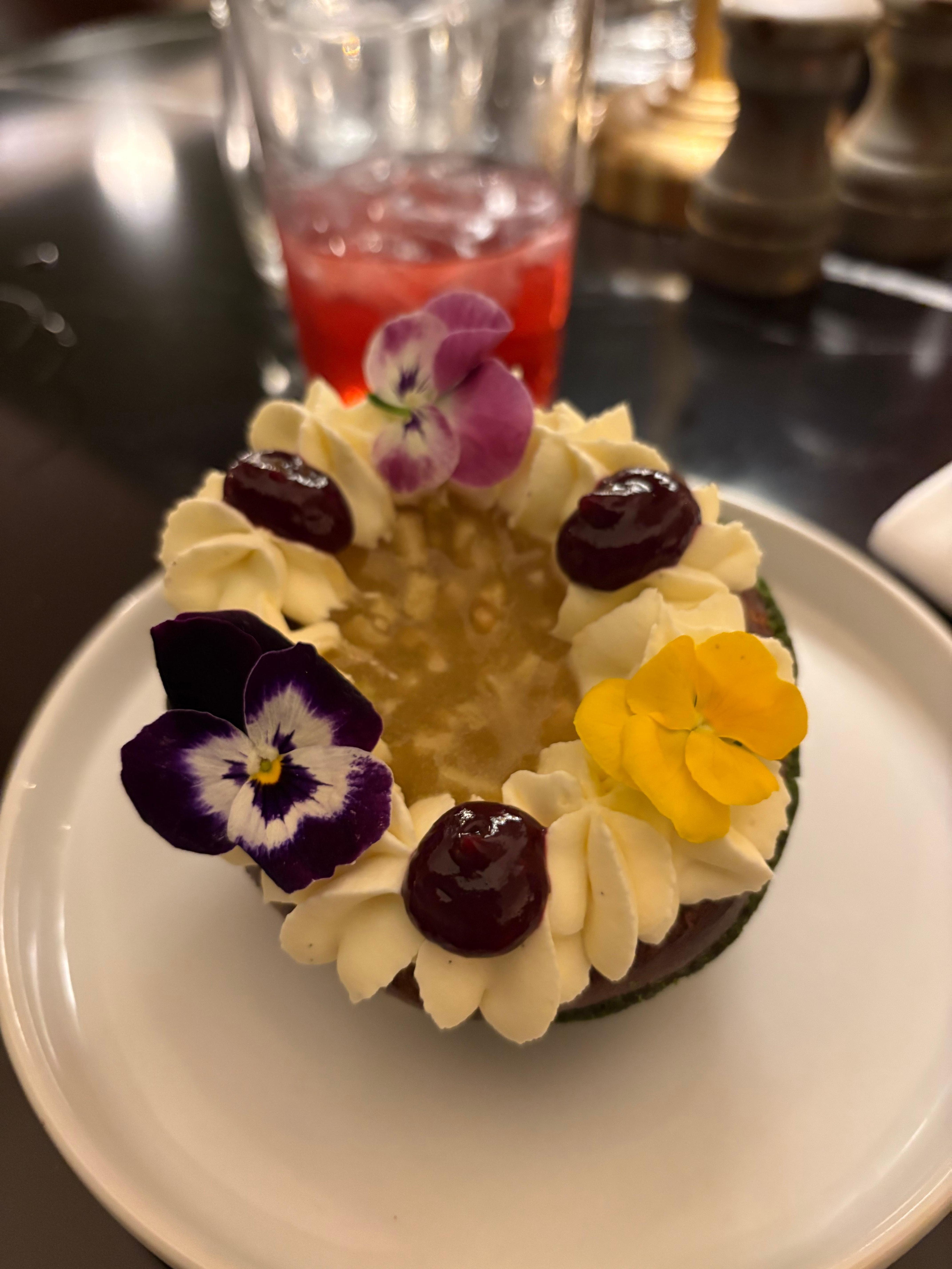 My dessert in Bramleys restaurant. 