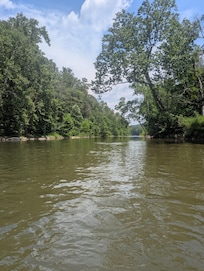 A look down the Cacapon River while swimming.