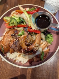 Delicious teriyaki chicken dish at Cafe Central.