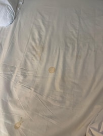 Blood stained sheets