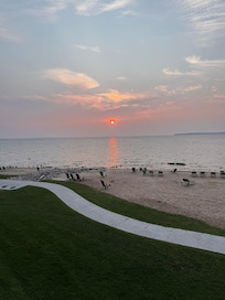 Sunrise with Mackinac Island across Lake Huron