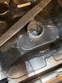Broken glass in dishwasher from prior guest or housekeeping