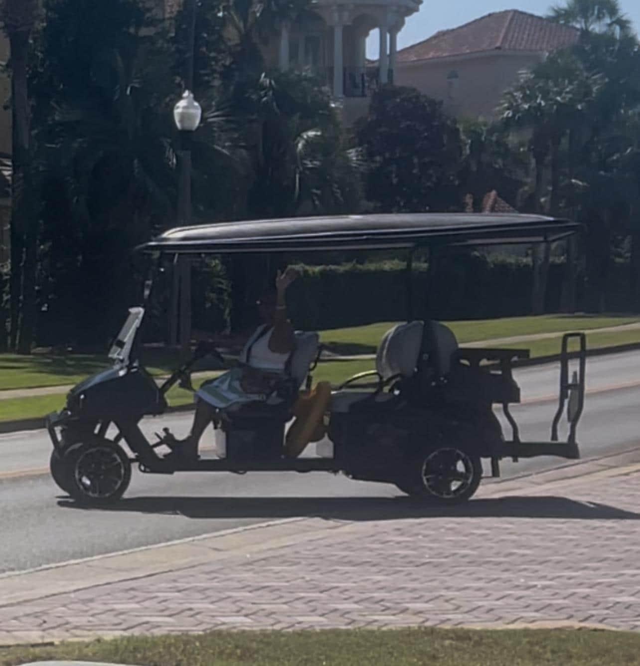 Golf cart to take us around the area