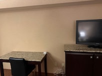 Blank walls small tv for a big room