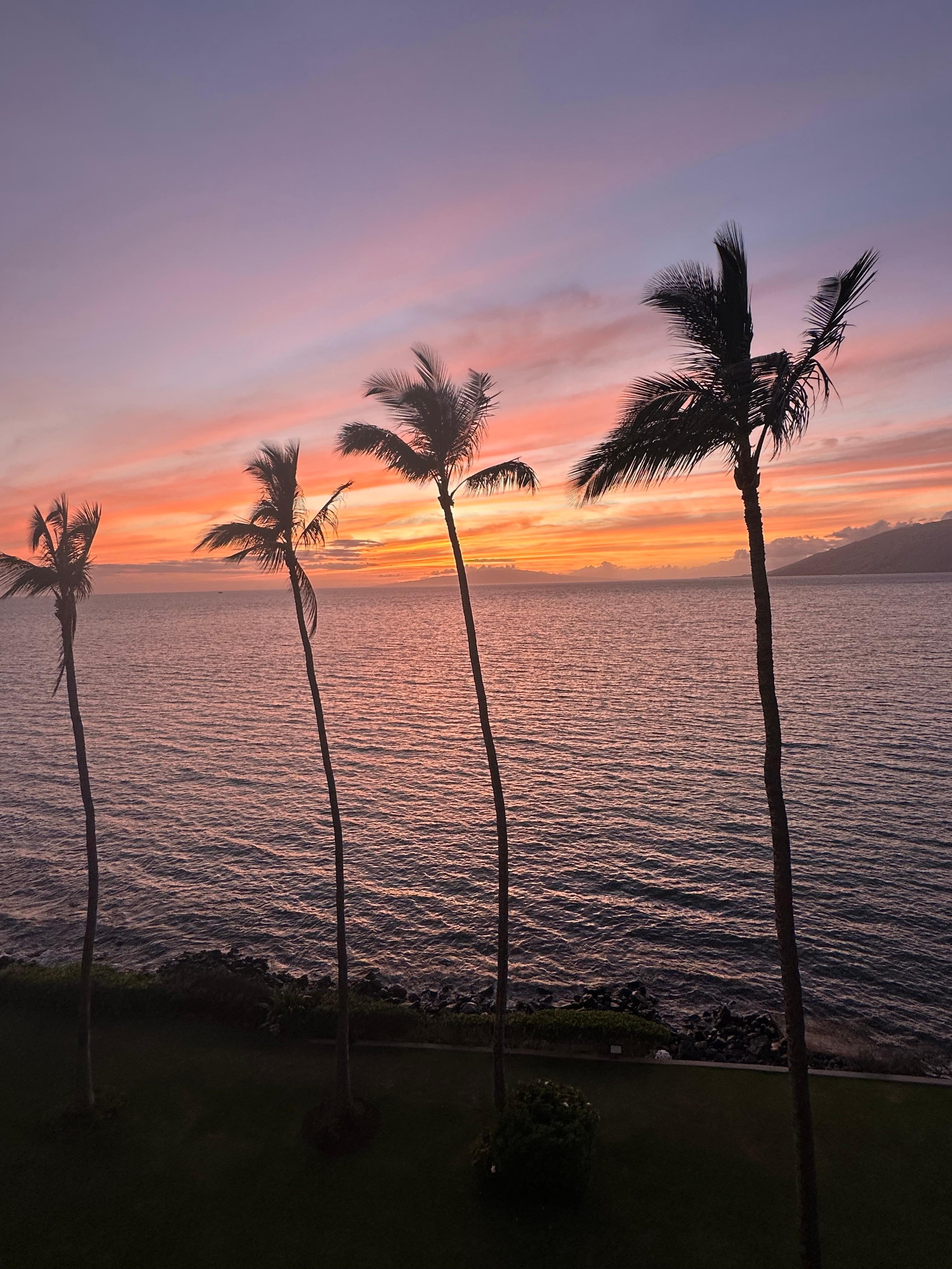 Beautiful sunset from the balcony