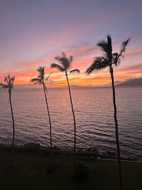 Beautiful sunset from the balcony