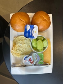 The "buffet" breakfast. There was also no a/c or heater in my room.