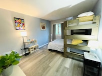 Upstairs bedroom with kids play kitchen!