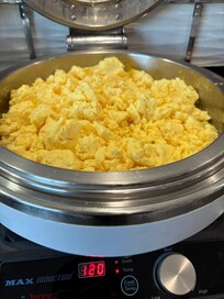 Fresh and fluffy eggs. Yum