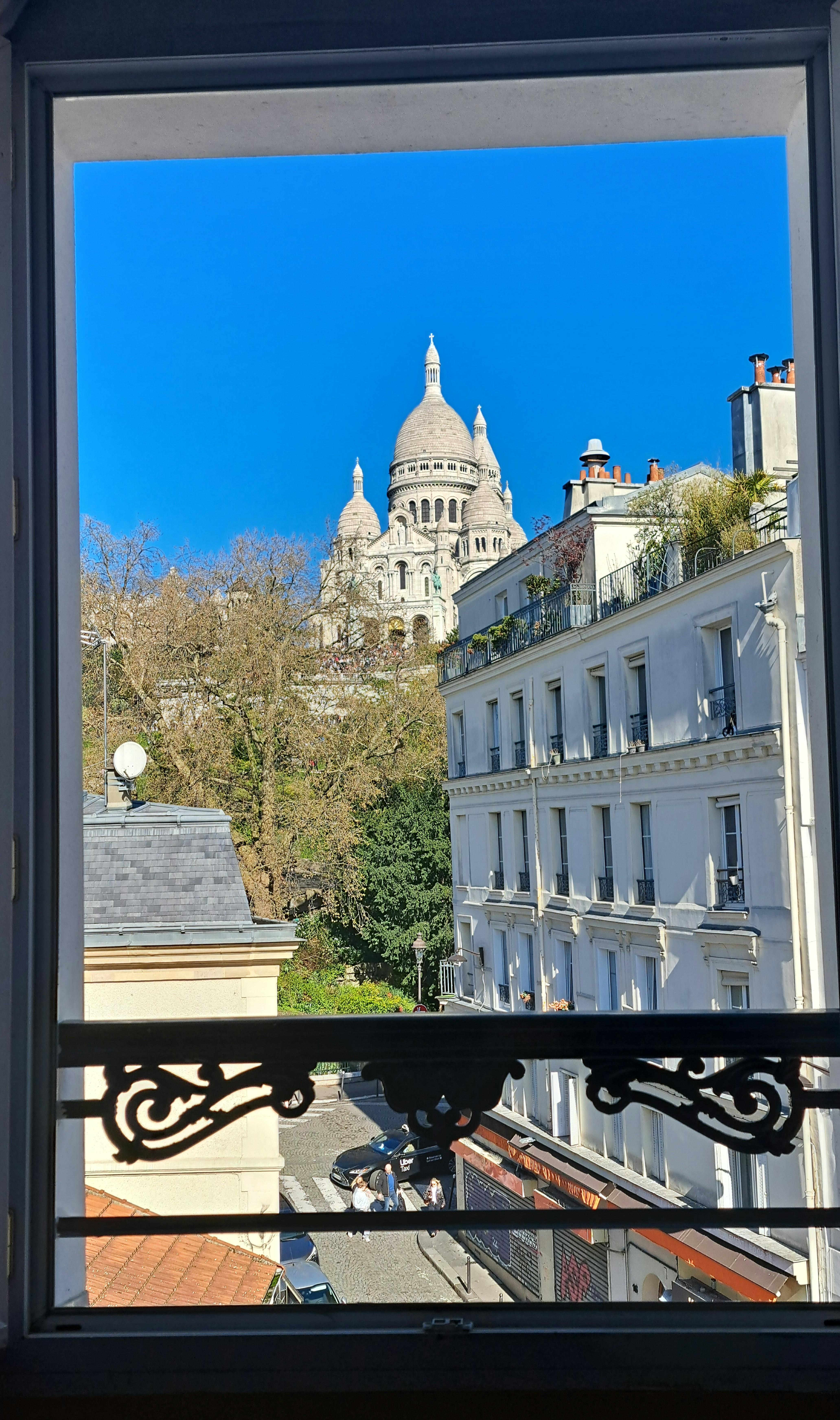 View from our room on a sunny day