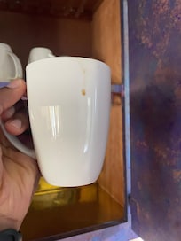 One of the many dirty utensils that we had to soak and scrub before using.