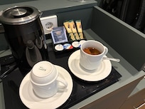 Vattenkokare och kaffe/te på rummet