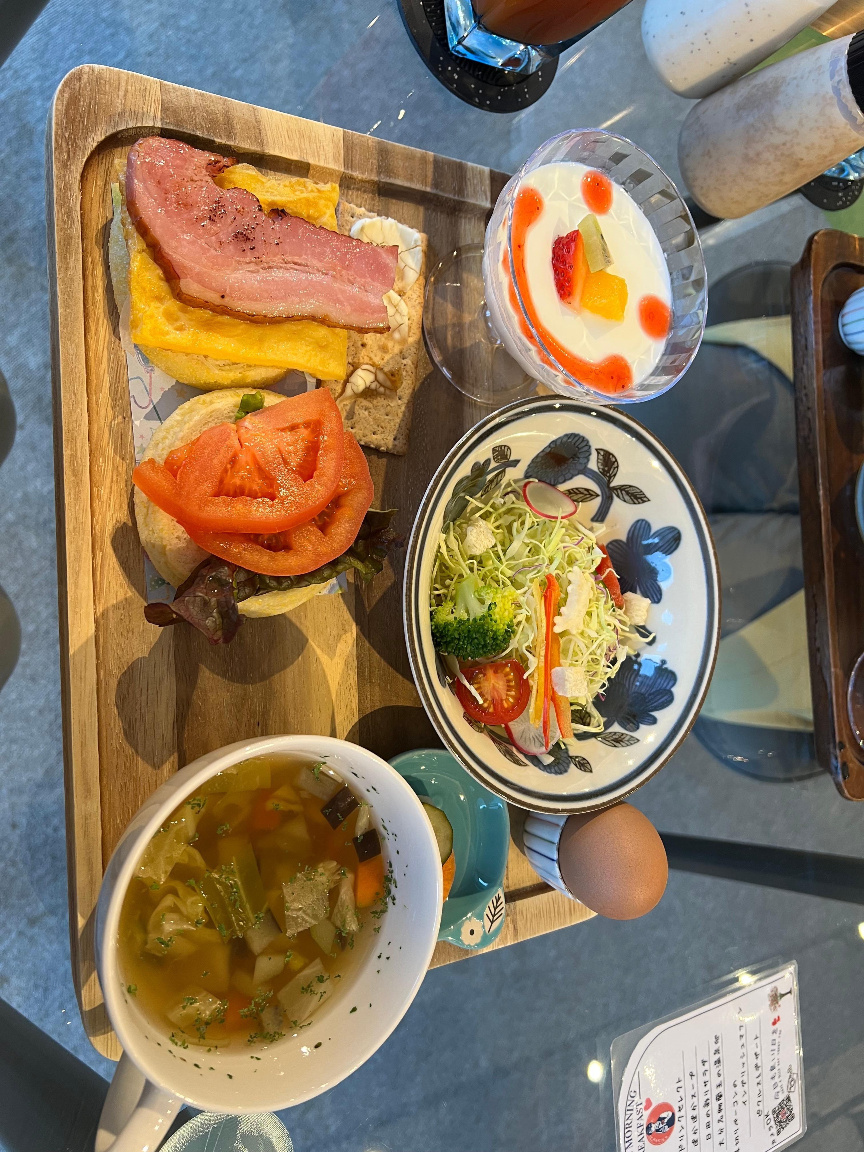 宿泊者想いの朝食でし  た