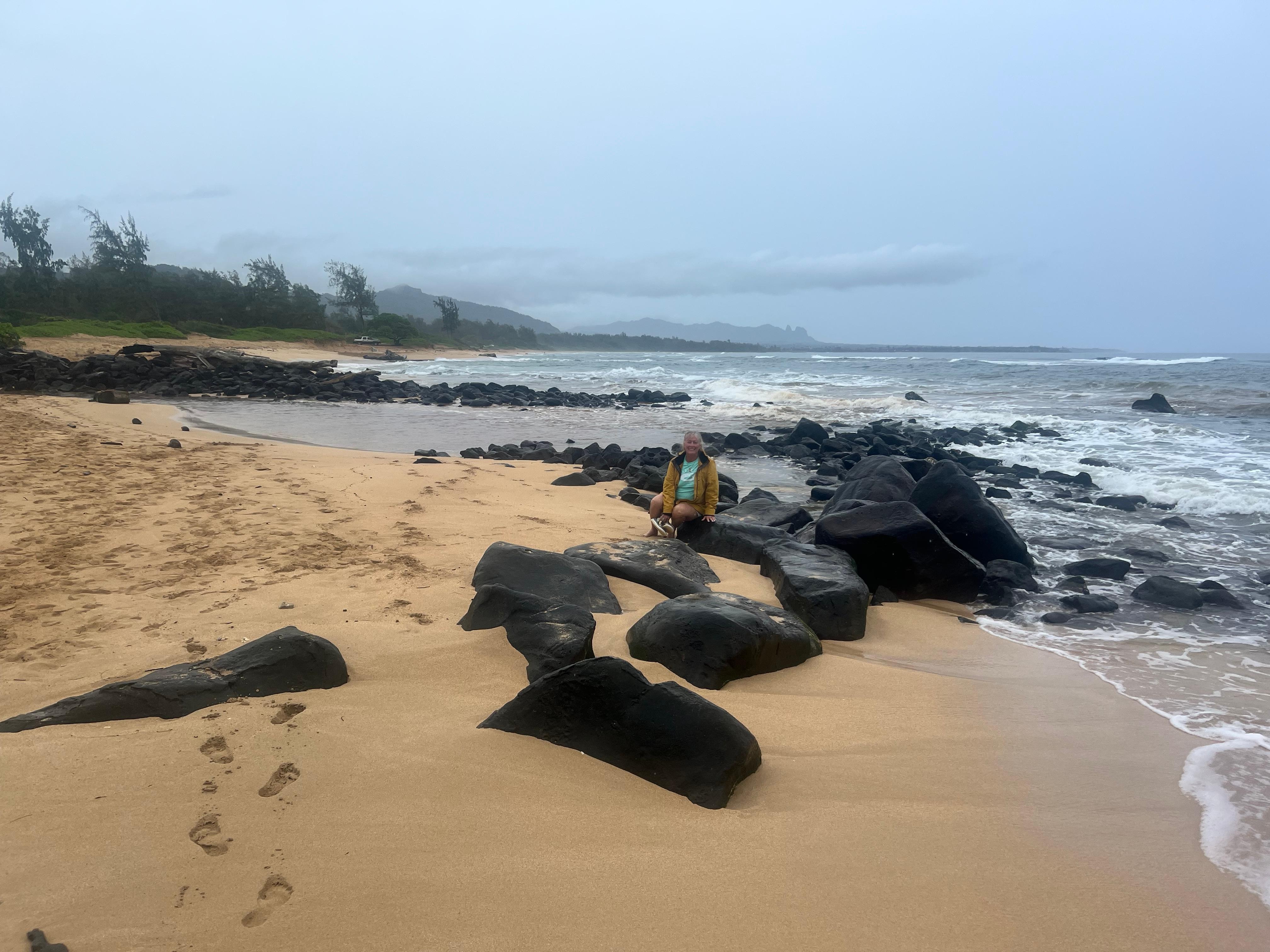 Pool area. Will be great when they get the hot tub and rock over hang fixed.
