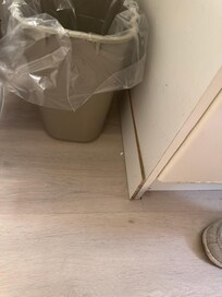 used wall board as baseboard