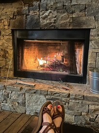 I love a fireplace/fire. We made smores with the grands…and honestly, at age 55 this was my first time too making smores :)-