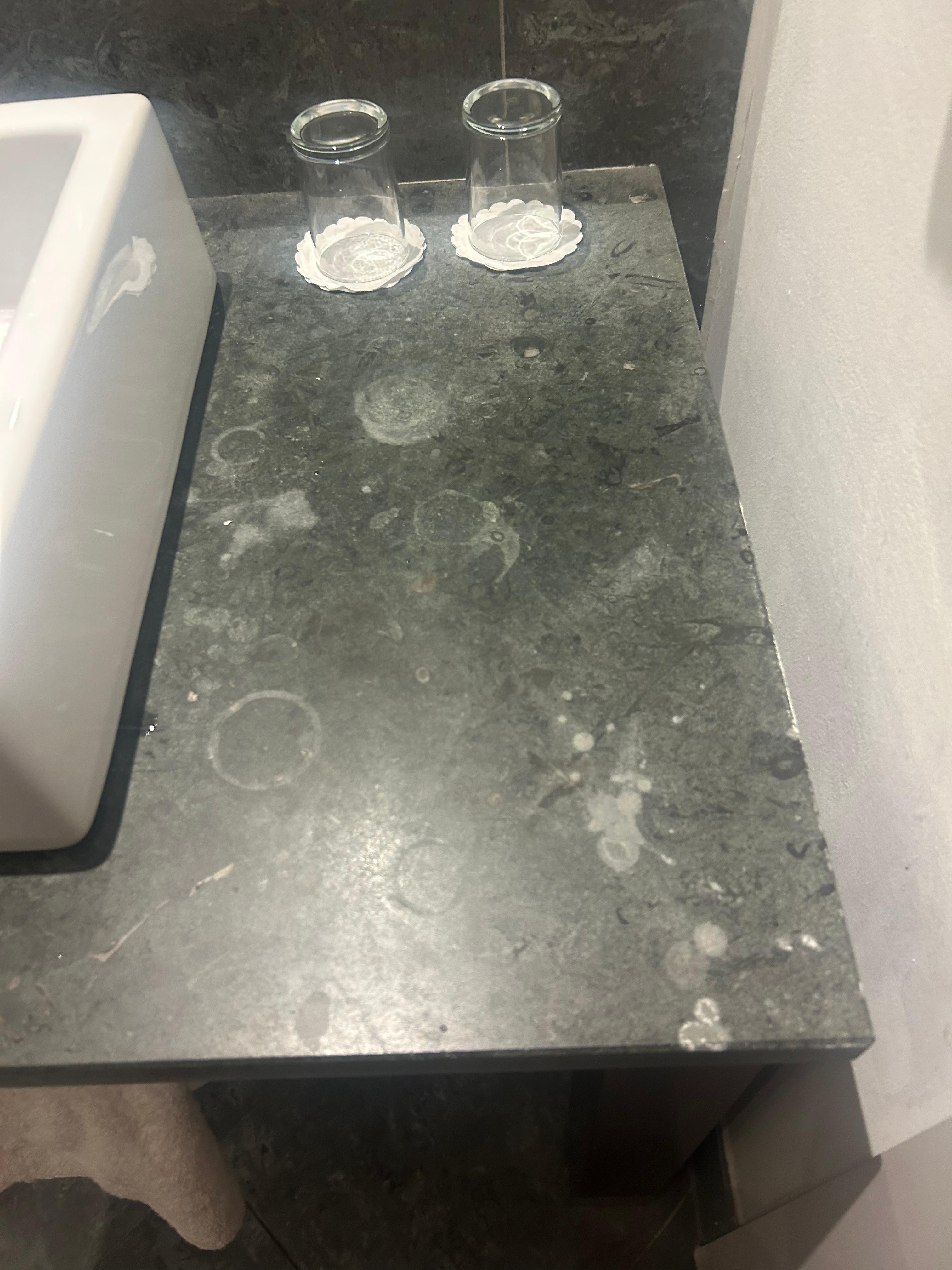 Stains in the marble surfaces