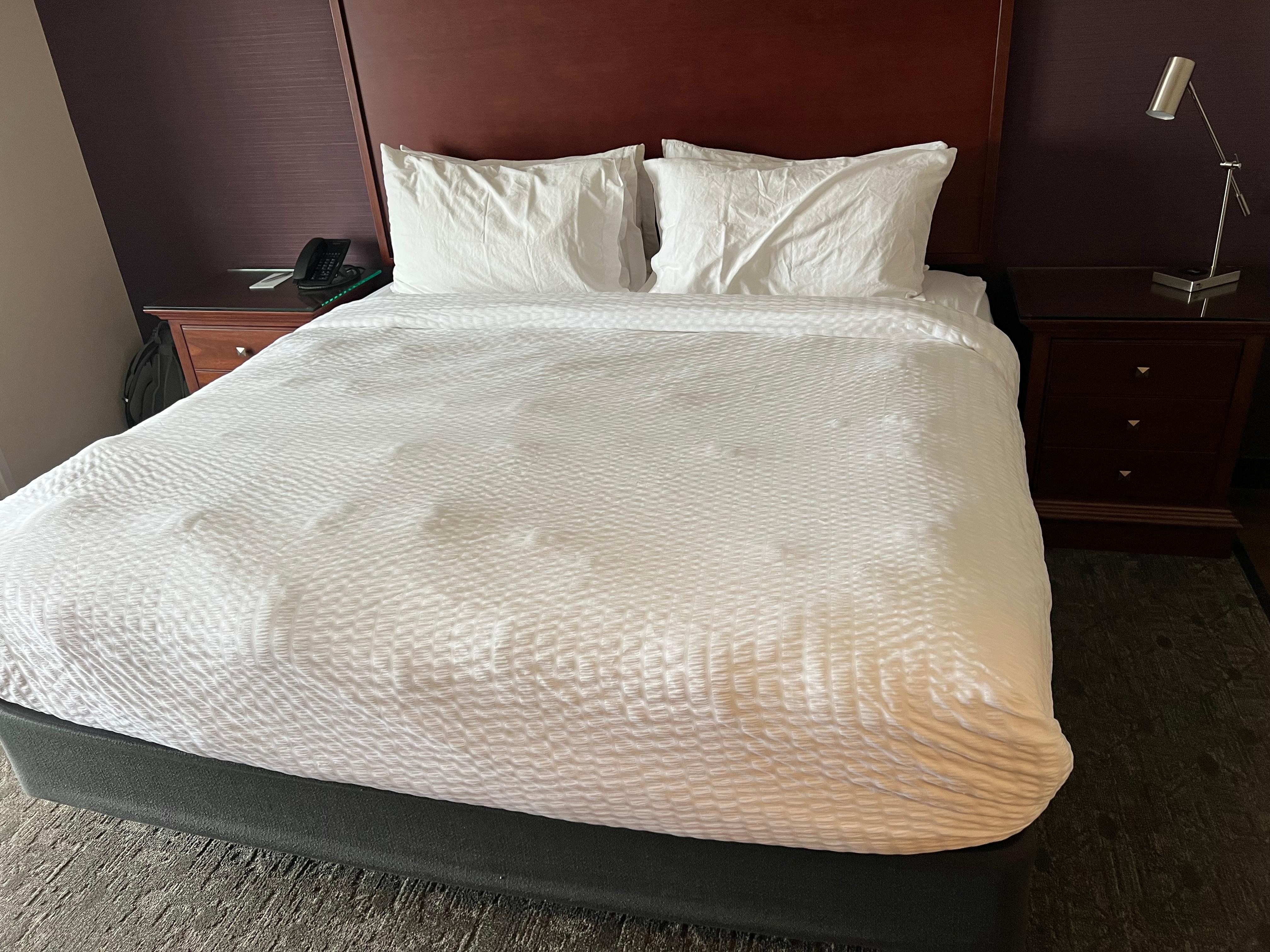 Not sure why the bed had all these lumps, but the bed was comfortable. 