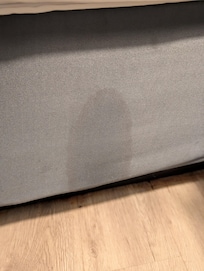 Stain on bed skirt