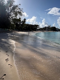 Beach in front of the house
