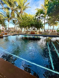 Public pool at beach location.