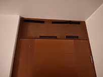 Duct tape above entrance door