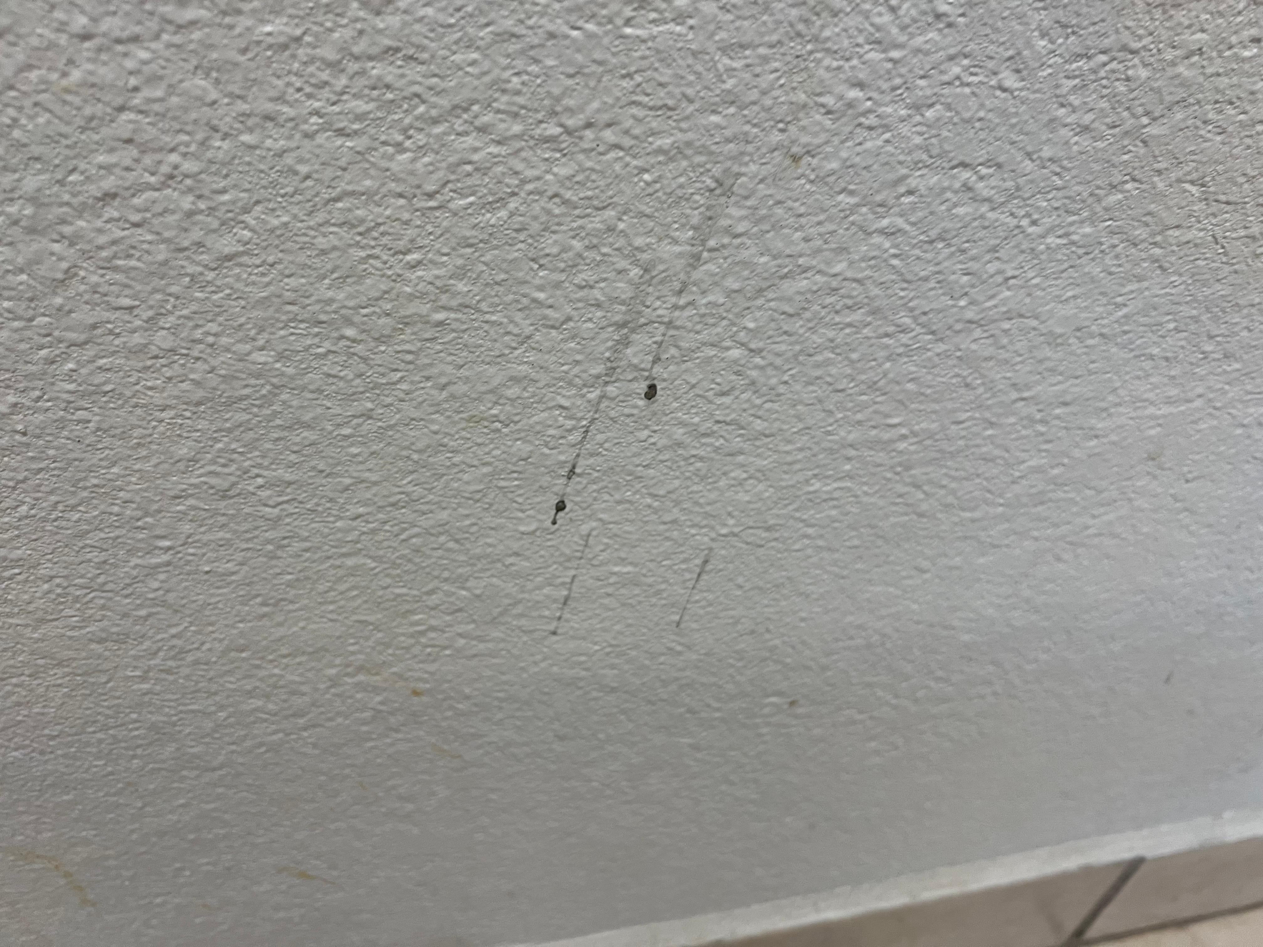 Blood on wall?