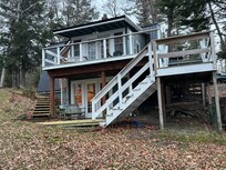 Back of cabin with 180 water views