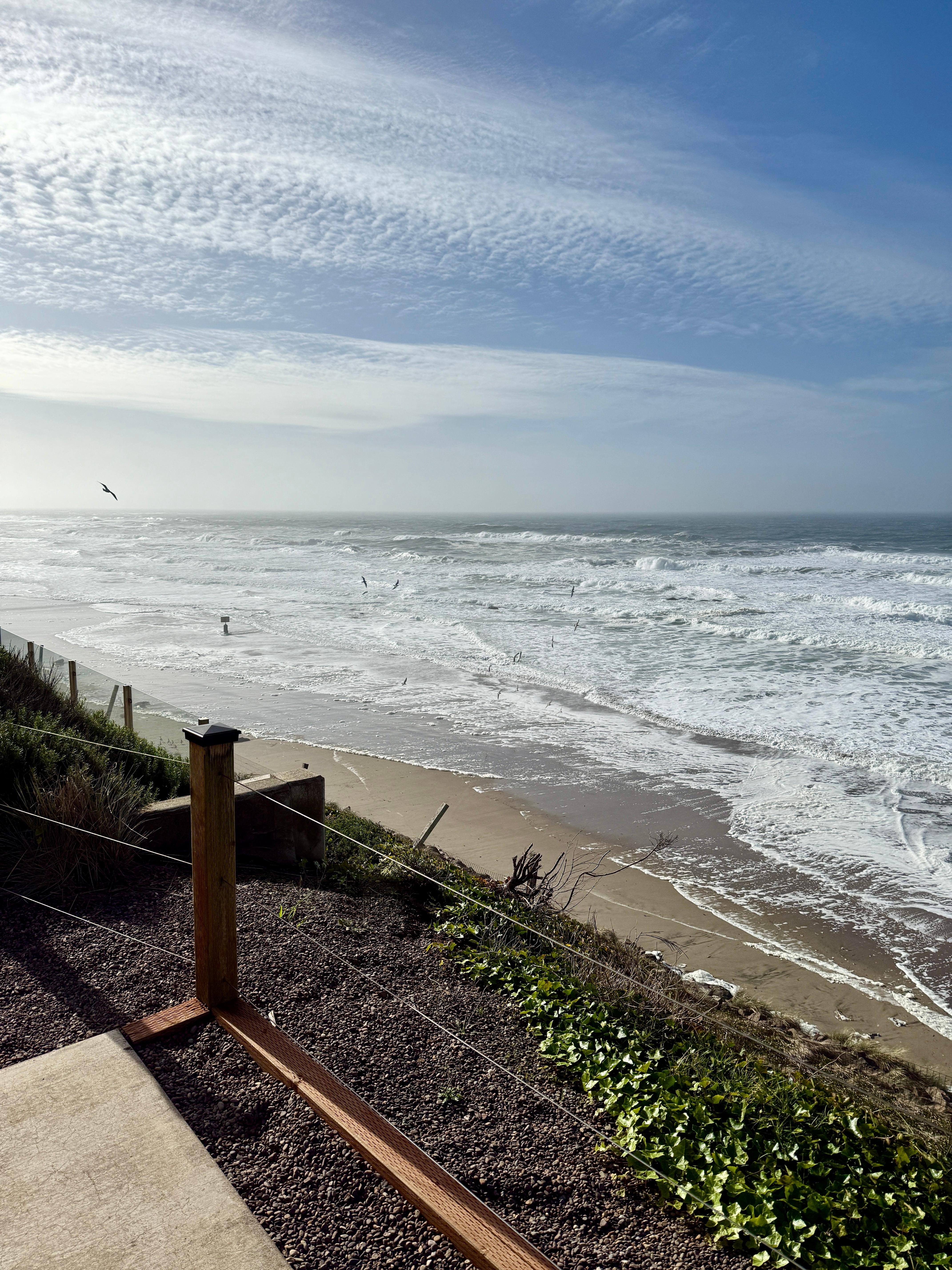 View from fire pit area