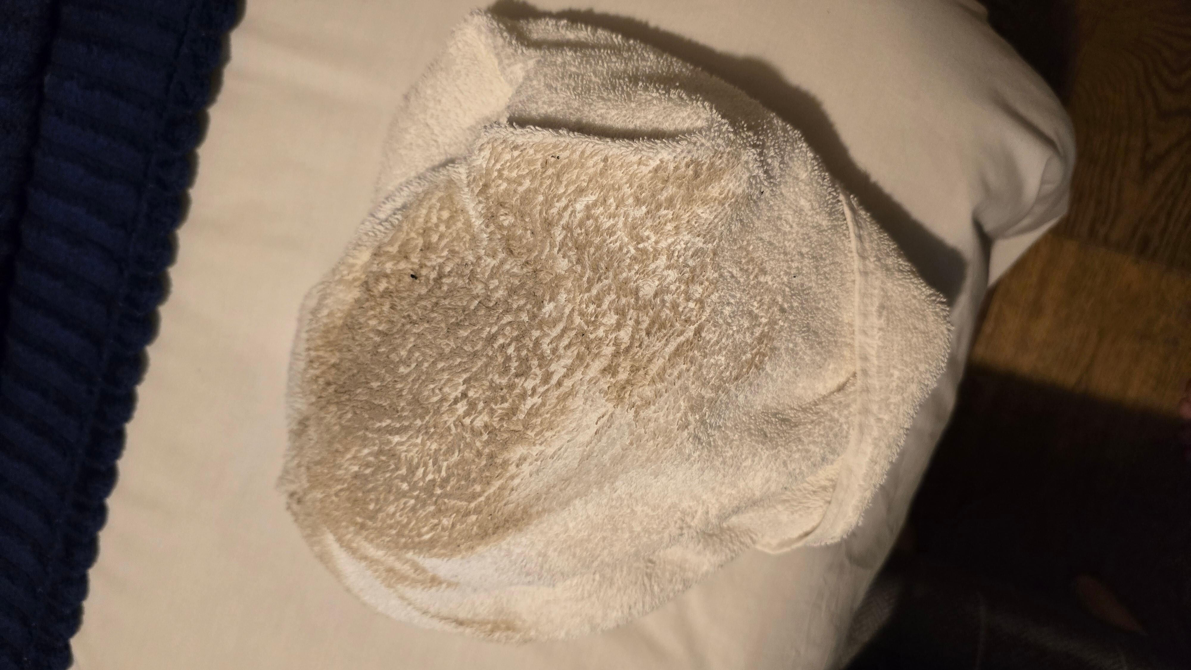 Dirt from wiping the laminate floor