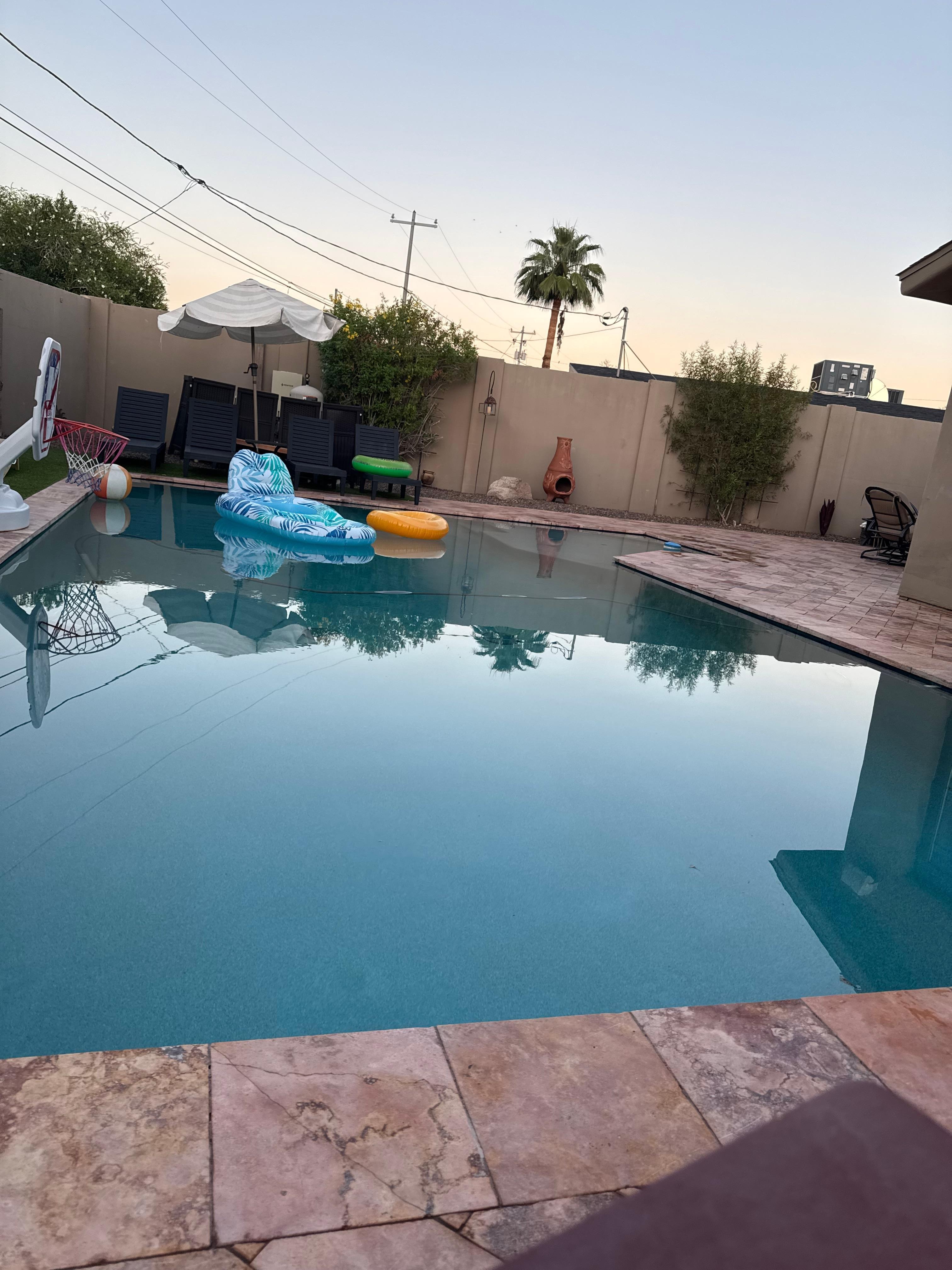 Dusk at the pool. 