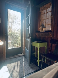 Loved coffee in the morning in the living room with the door open with the cool air blowing in.