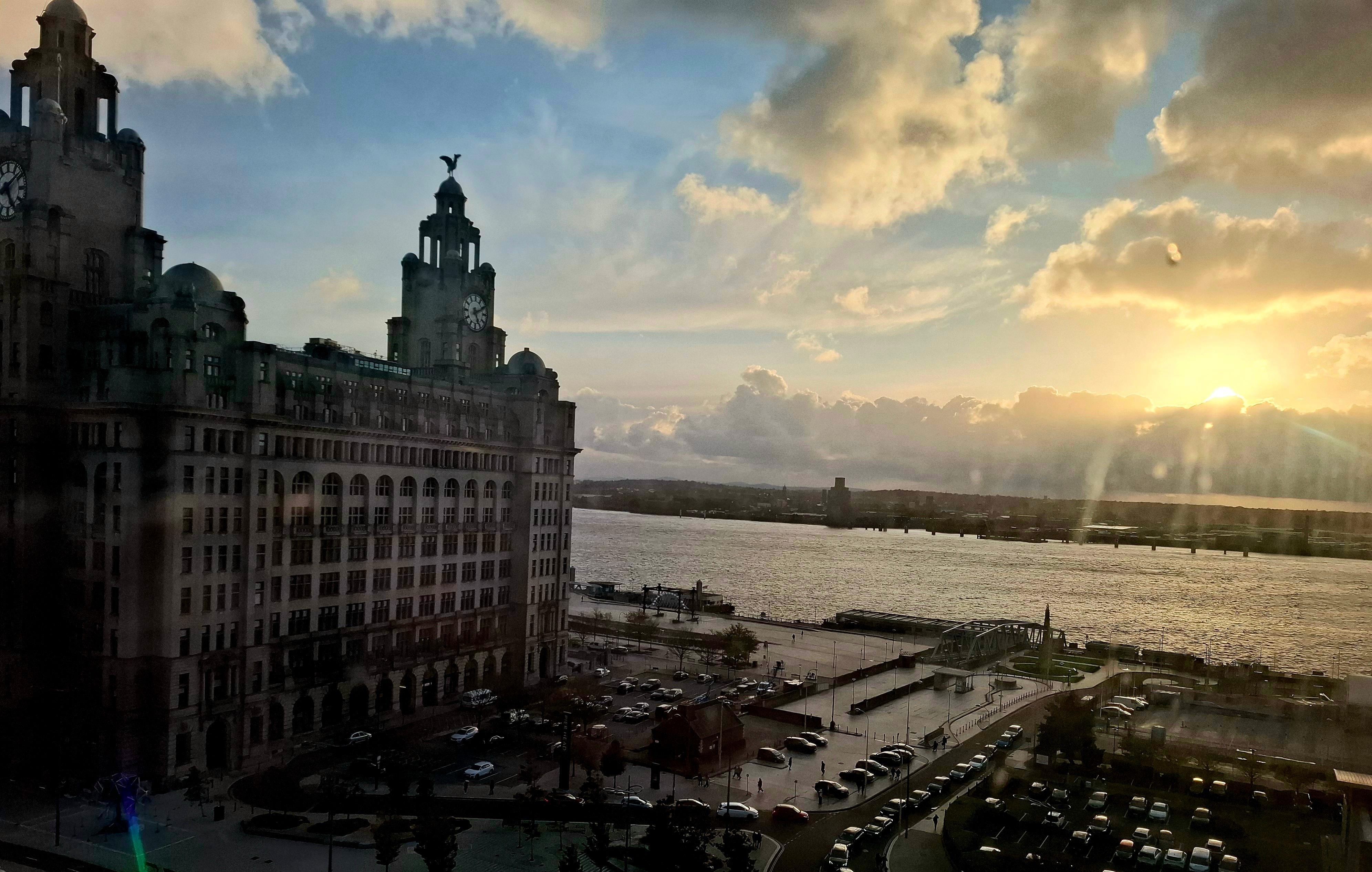 Break in the grey weather improved the view from our room.