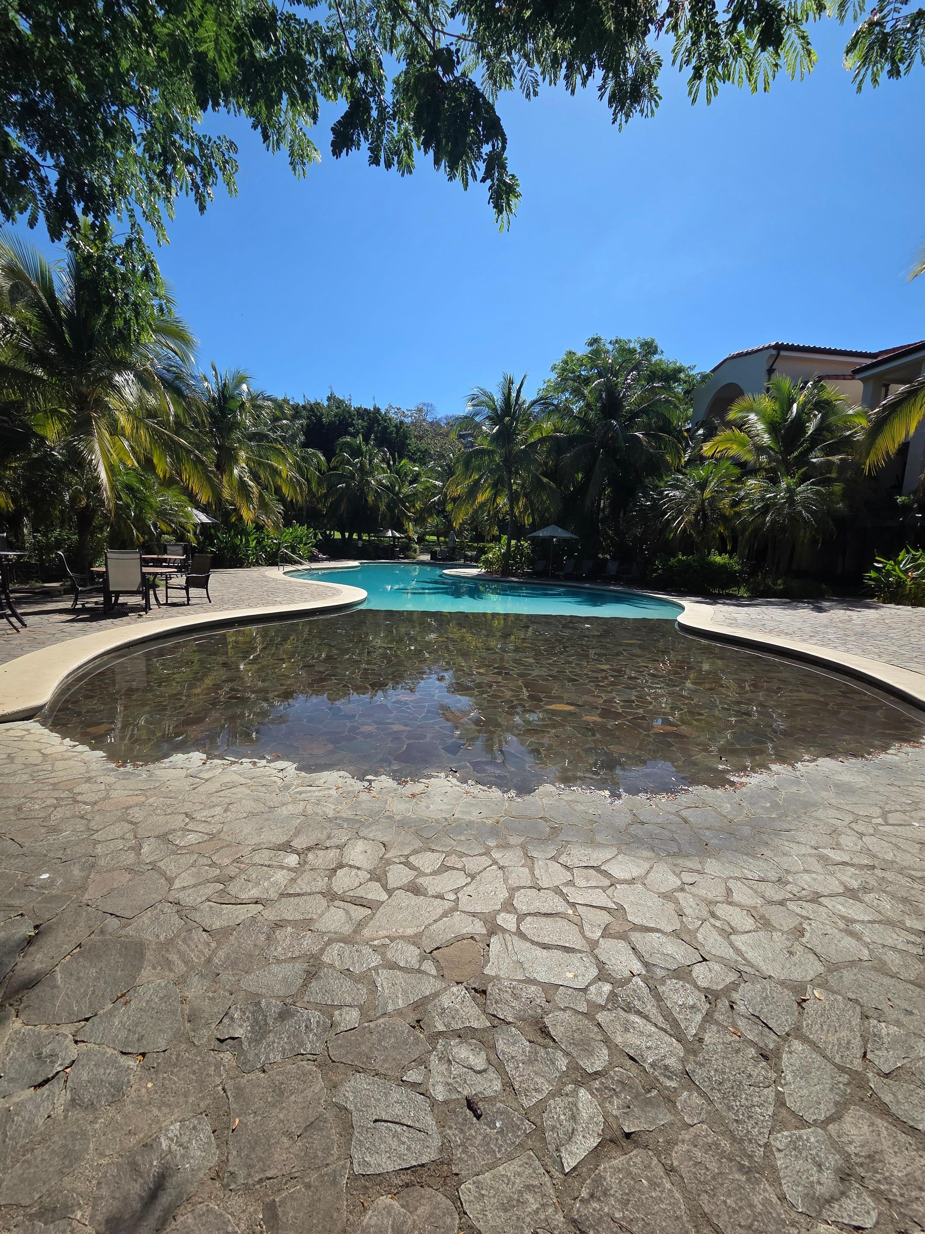 There are two beach entrance pools on the property.
