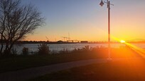 Sunset at Montana's down along the St.Marys River in the "Soo" .... very welcoming city for long distance traveller.