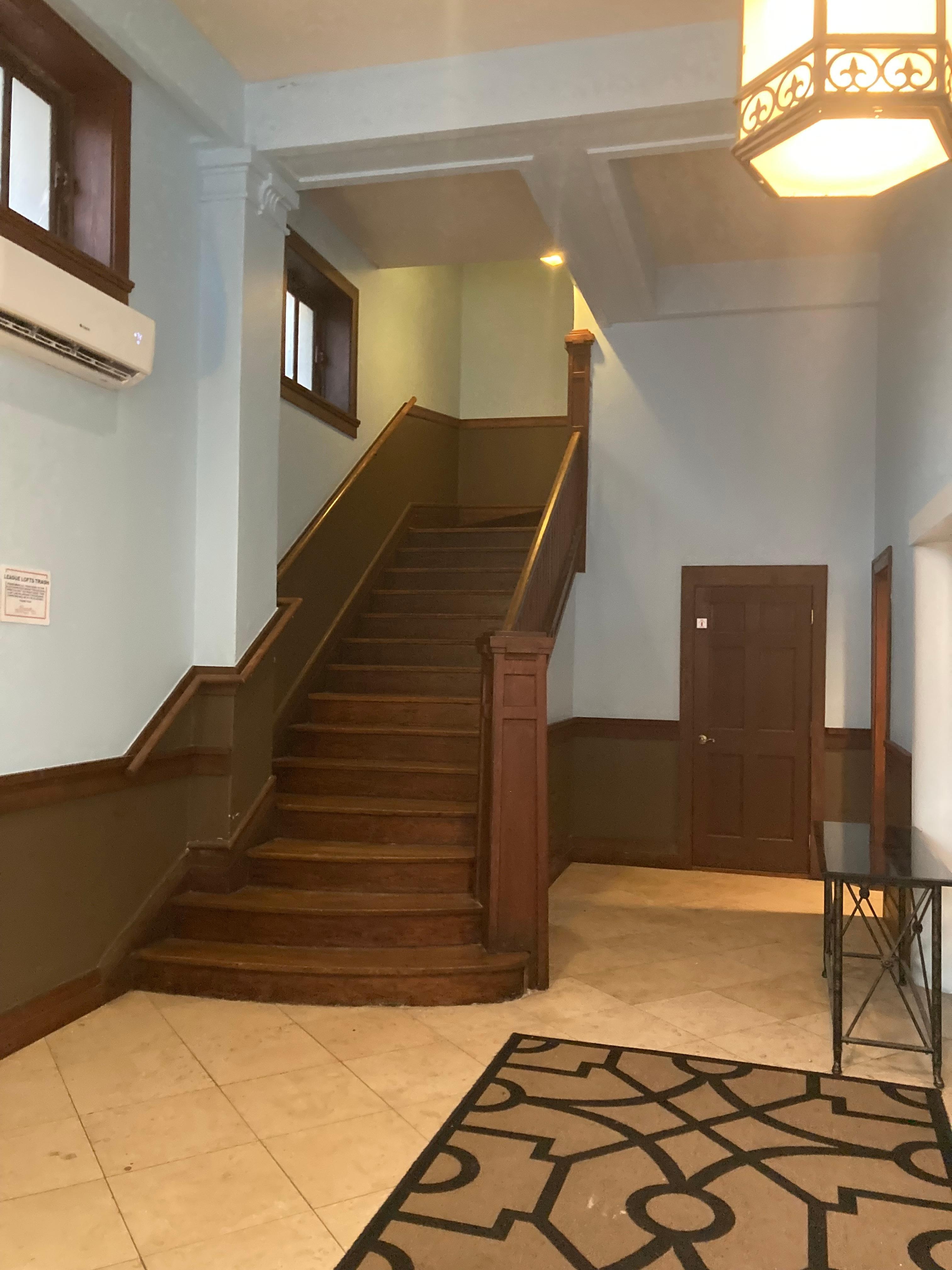 3 flights of stairs to 3rd floor