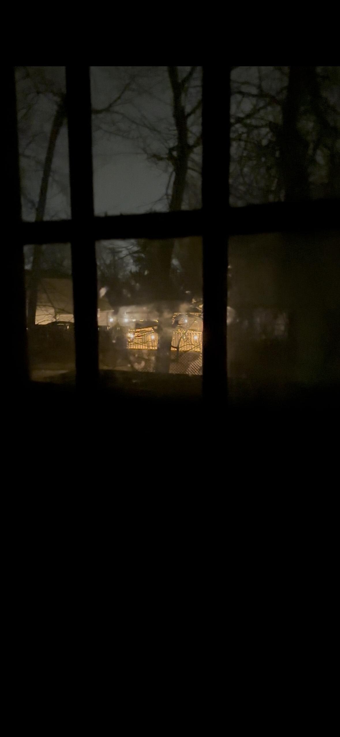 Picture of a door showing how dark the stairwell is with one of the lights not working. I’m unable to attach the video. 