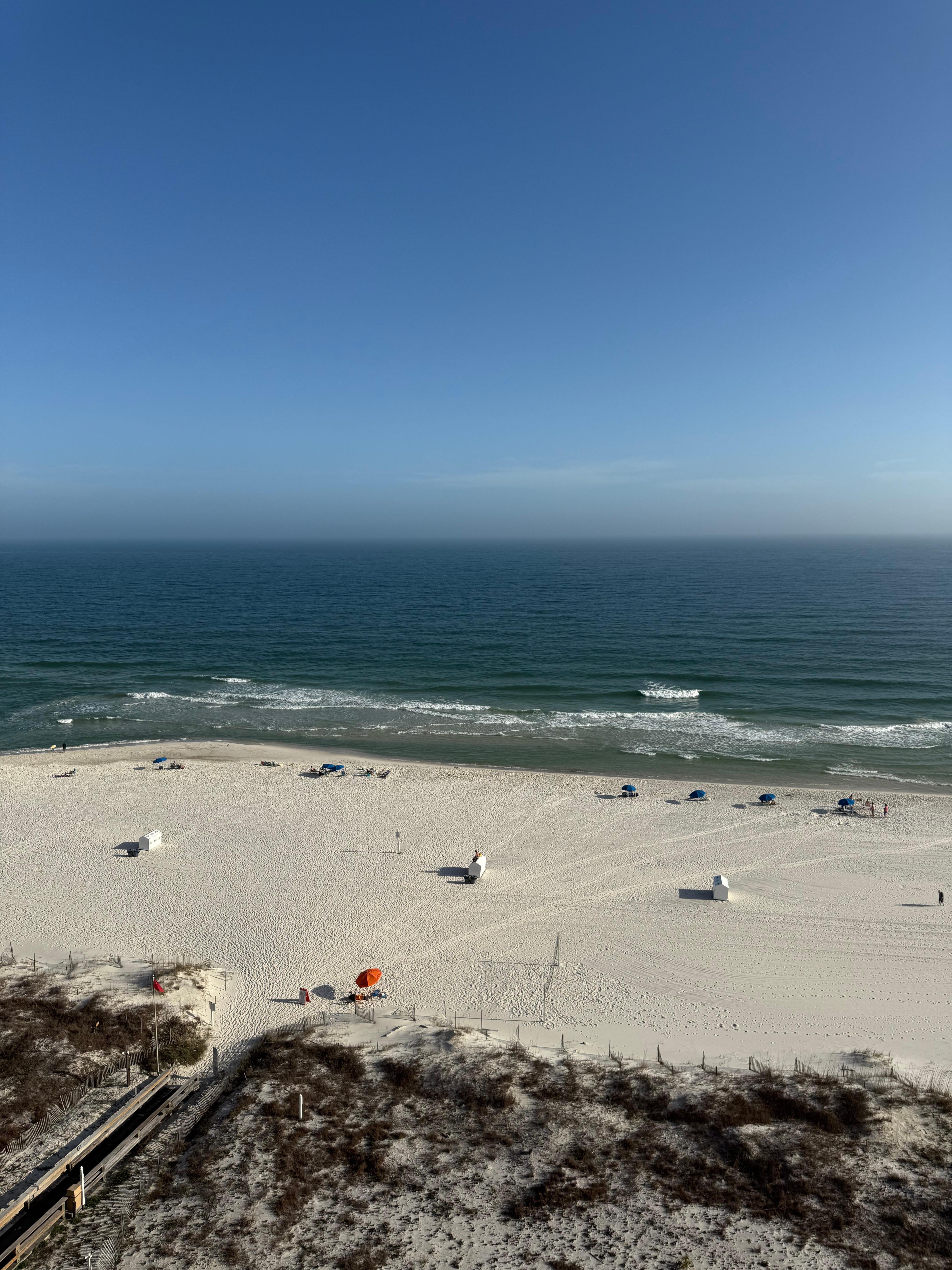 beach from the balcony!