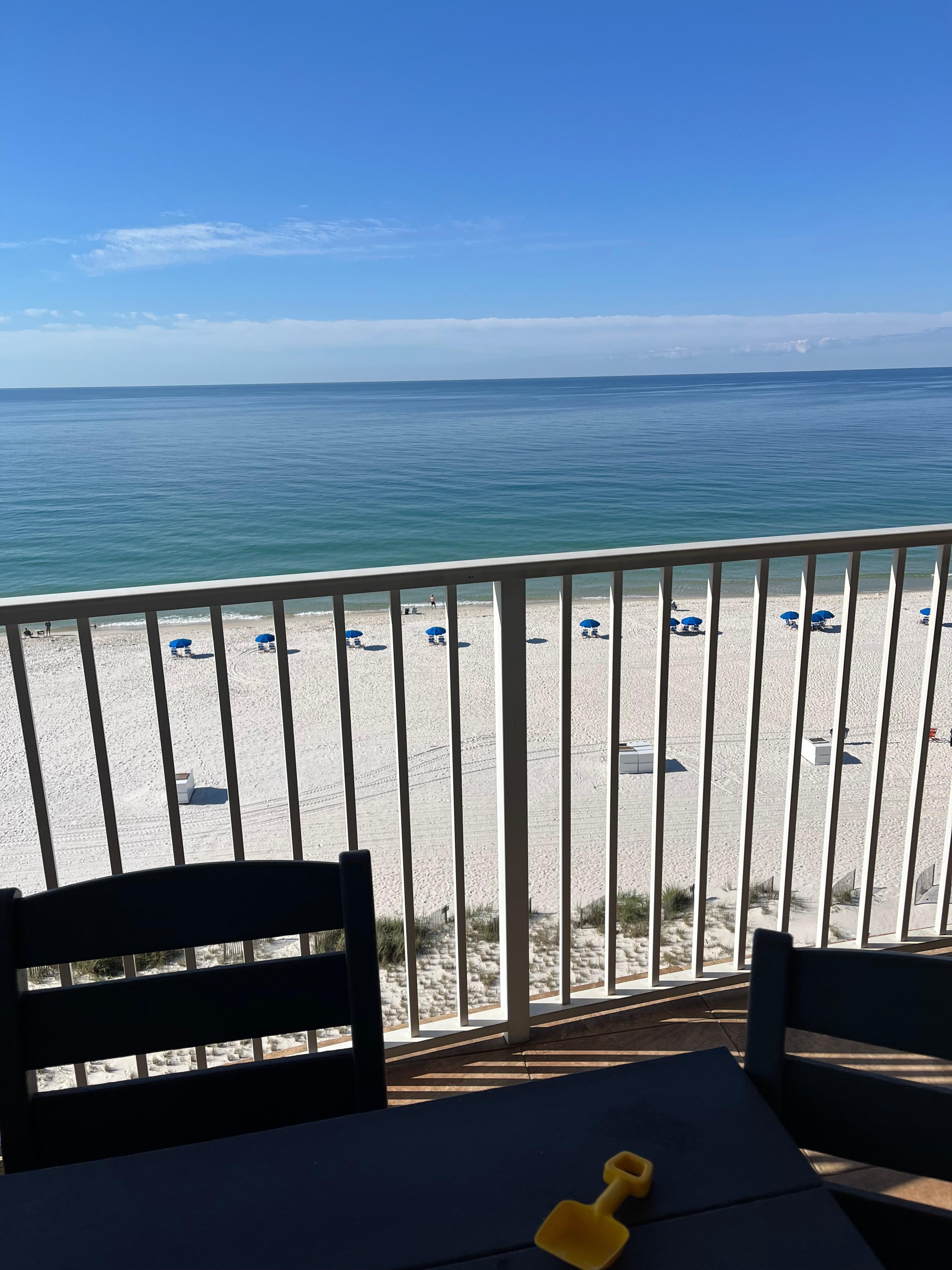 The view from the balcony.