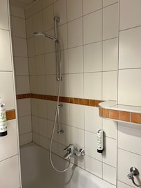 Not exactly what you would expect for a hotel shower.