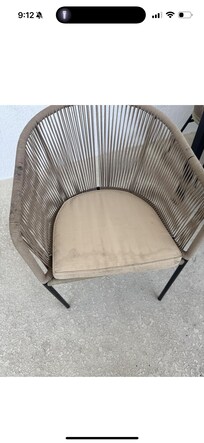 Patio furniture covered in mold