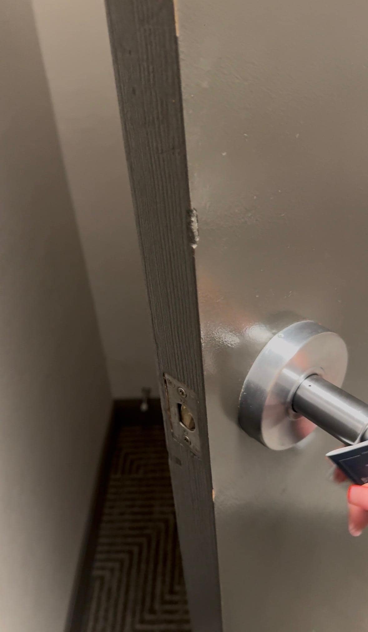 Broken bathroom door 